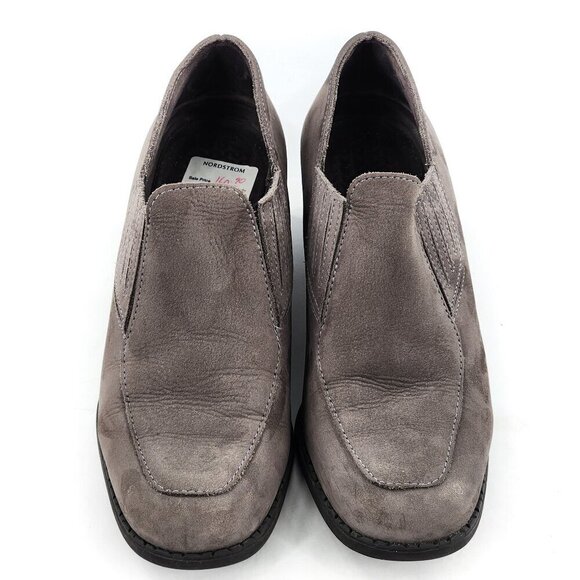 ARCHE Gray Nubuck Leather Pump Heels Gray - Picture 3 of 10